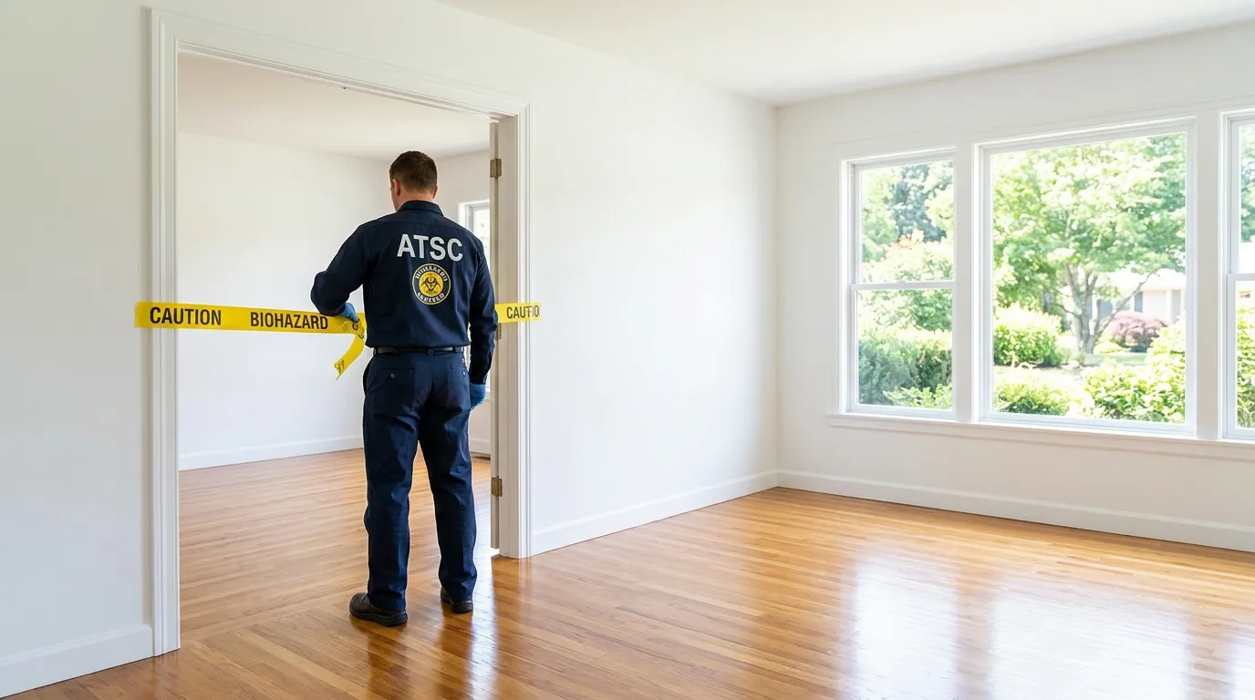 Certified biohazard cleanup crew performing Decomposition Cleanup in Bensenville